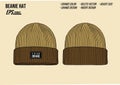 beani hat mockup vector Royalty Free Stock Photo