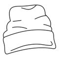 Beanie hat icon, outline style
