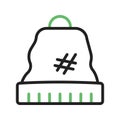 Beanie icon vector image.