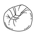 Beanless Bag Icon. Doodle Hand Drawn or Outline Icon Style Royalty Free Stock Photo