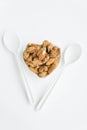 Beans, almonds The delicious taste And maintain a healthy heart Royalty Free Stock Photo