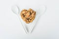 The Beans, almonds The delicious taste And maintain a healthy heart Royalty Free Stock Photo
