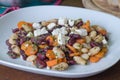 Beans with feta cheese