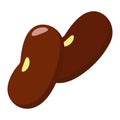 Beans flat icon, vegetable and haricot