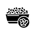 beans groat glyph icon vector illustration