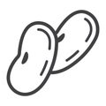 Beans line icon, vegetable and haricot