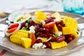 Beans with Mango and Feta cheese salad Royalty Free Stock Photo