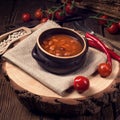 Beans with piquant Tomato sauce Royalty Free Stock Photo