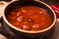 Beans with piquant Tomato sauce Royalty Free Stock Photo