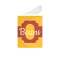 Beans tin can icon, flat style Royalty Free Stock Photo