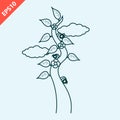 beanstalk design vector flat isolated illustration