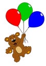 Bear with balloons