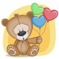 Bear with baloons