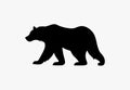 Bear black vector grizzly logo icon. Bear flat silhouette mountain animal illustration shape symbol design. Royalty Free Stock Photo