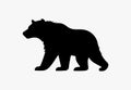 Bear black vector grizzly logo icon. Bear flat silhouette mountain animal illustration shape symbol design. Royalty Free Stock Photo