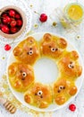 Bear bread buns Royalty Free Stock Photo