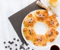 Bear buns. Ridiculously adorable pull-apart bear shaped milk bread rolls. Cute and kawaii Japanese style food art