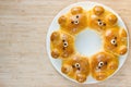 Bear buns. Ridiculously adorable pull-apart bear shaped milk bread rolls. Cute and kawaii Japanese style food art