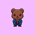 Bear Business Cute Creative Kawaii Cartoon