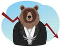 Bear businessman