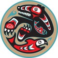 Bear Catching Salmon Haida Style