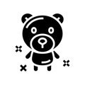 bear character balloon glyph icon vector illustration Royalty Free Stock Photo