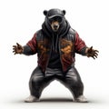 Hip-hop Mexican Black Bear: Photorealistic 3d Renderings