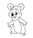 Bear cheerful animal coloring pages cartoon