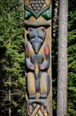 Bear Clan carving on the Totem Pole at the East Gate, Algonquin Park.