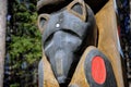 Bear Clan carving on the Totem Pole at the East Gate, Algonquin Park.