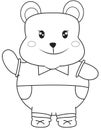 Bear coloring page Royalty Free Stock Photo