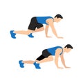 Bear Crawl Exercise introduction step with healthy man