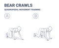 Bear Crawls Woman Exercise Guidance