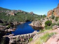 Pinnacles National Park, Bear Creek Reservoir in Volcanic Landscape of Central California, USA Royalty Free Stock Photo