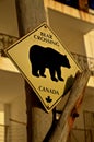 Bear crossing sign Royalty Free Stock Photo