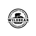 Bear emblem badge logo design