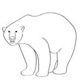 Bear flat illustration on white Royalty Free Stock Photo