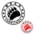 Bear footprint stamp