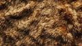 bear fur in a hyperrealistic manner, showcasing its soft and fuzzy qualities in an evenly lit composition, perfect for