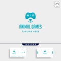 bear game logo design template animal concept controller