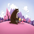 Bear and girl