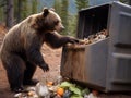 Bear grizzly proof garbage dumpster Yellowstone