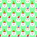 Bear hare cartoon christmas seamless pattern vector