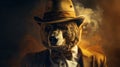 Cinematic Bear: A Stylish And Inventive Character With A Hat