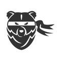 Bear head as ninja Icon Illustration Brand Identity