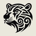 Bear Head In Celtic Symbol Royalty Free Stock Photo