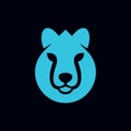 Bear head drop water modern logo design