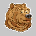 Bear head sticker