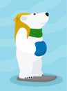 bear helper on skates. Handbook for teaching children to skate.