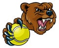 Bear Holding Tennis Ball Royalty Free Stock Photo